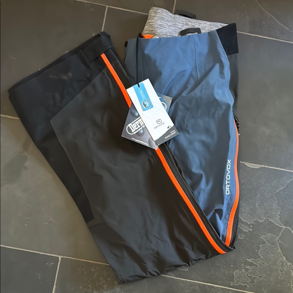 Ortovox Ortler 3L Men's Ski & Snowboard Pants - Black and Blue